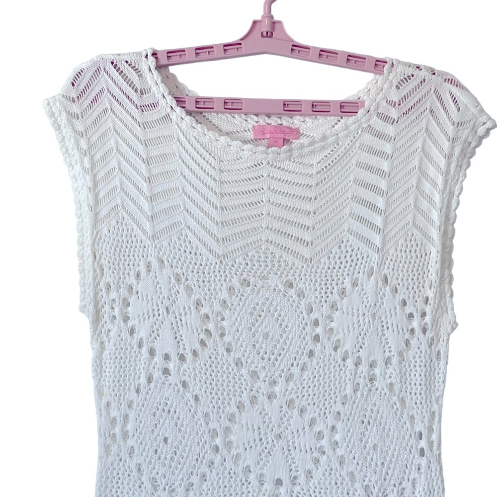 Lilly Pulitzer• Crochet Lace • Dress•Beach Cover up• Size Medium